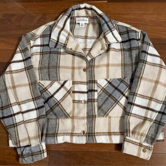 For the Republic Plaid Shacket - Picture 1 of 3